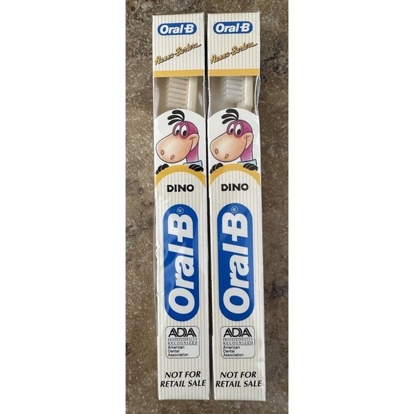 Oral-B Other - 2 Lots Of  Vintage Oral-B Toothbrush for Kids Hanna Barbera DINO 1990